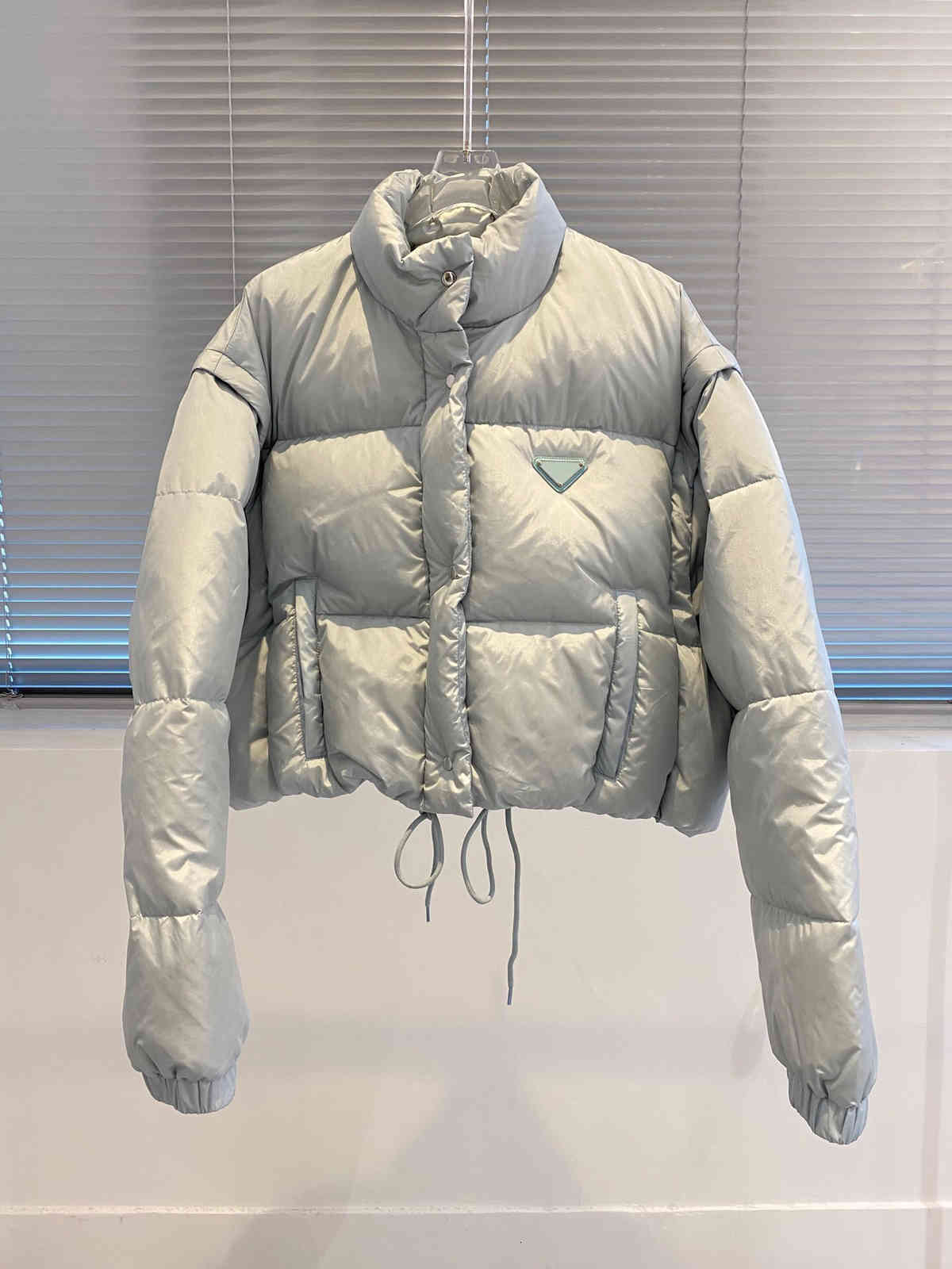 

Women's Trench Coats Fall Winter Luxury Design Collection Nylon Short Down Jacket Transformer MC76, 1# shoe box