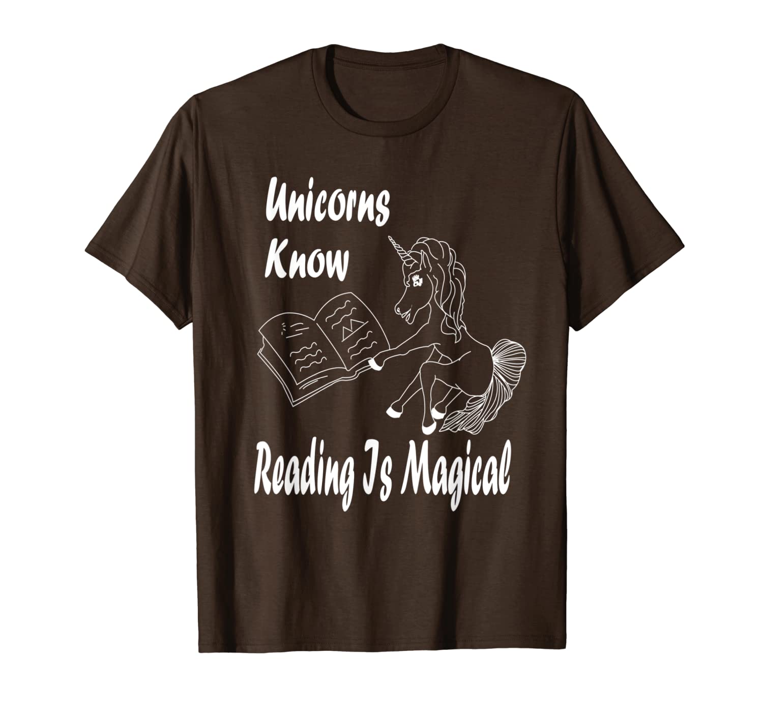 

unicorns know reading is magical tee shirt - wl, White;black
