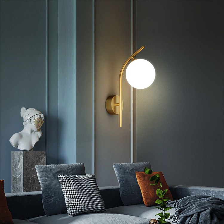 

Interior led wall lamp for bedroom with E27 modern lamps bedside hallway surface mounted sconce BD-3220Y