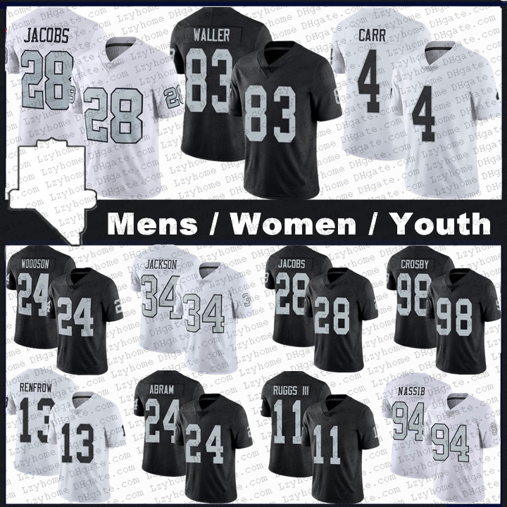

83 Darren Waller 11 Henry Ruggs III las 28 Josh Jacob 24 Charles Woodson bo Jackson Derek Carr Maxx Crosby howie Long Carl Nassib Hunter Renfrow Vegas Football Jerseys, My store(lzyhome)