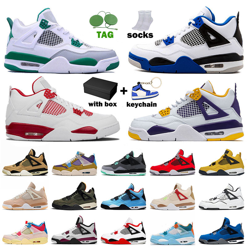 

with box 4s luxury brand jumpman4s mens womens basketball shoes Jumpman 4 What The Pizzeria White Cement Court Purple Alternate Sport Sneaker Designer Trainers 36-47, # 40-47 diy