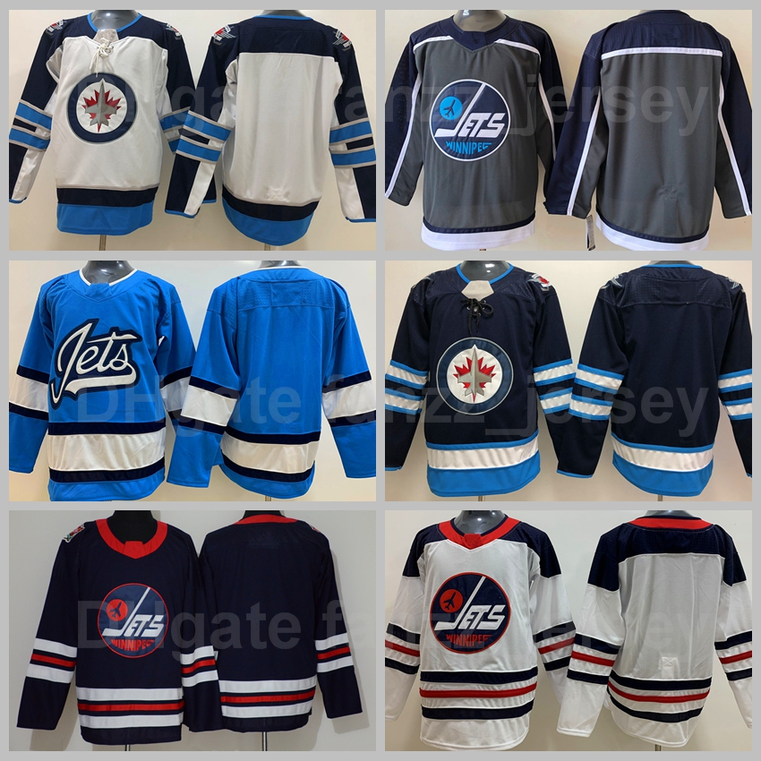 

Winnipeg Jets Ice Hockey Blank Jersey Men Heritage Classic Reverse Retro Navy Blue WHite Grey Team Color All Stitched Sport Breathable High Quality, Black;red