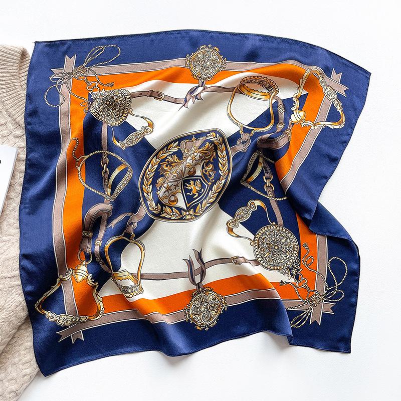

Scarves Women Small 100% Silk Scarf Square Print Wrap Foulard Femme Handkerchief Bandana Neck Hair Skinny Tie Shawls