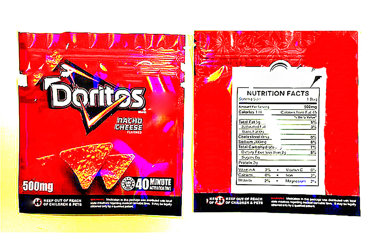 

Me Mylar Packaging 500mg Sour Edibles Package For Fritos Doritos bag Original Cheese Edible Smell Proof Zipper Lock Poly