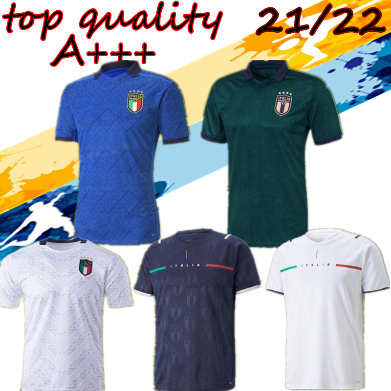 

2021 22 BASTONI ItaLY INSIGNE Soccer Jerseys Italie VERRATTI JORGINHO maillots foot IMMOBILE BELOTTI BERARDI CHIESA BARELLA Italia Football shirts, Image