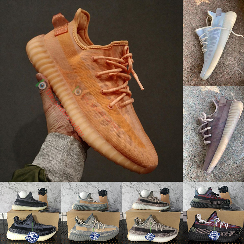 

Mens Shoes 2021 Kanye West v2 Running Sneakers Mono Ice Clay Mist Cinder Israfil Ash Pearl Stone Blue Womens Outdoor Tra, Black