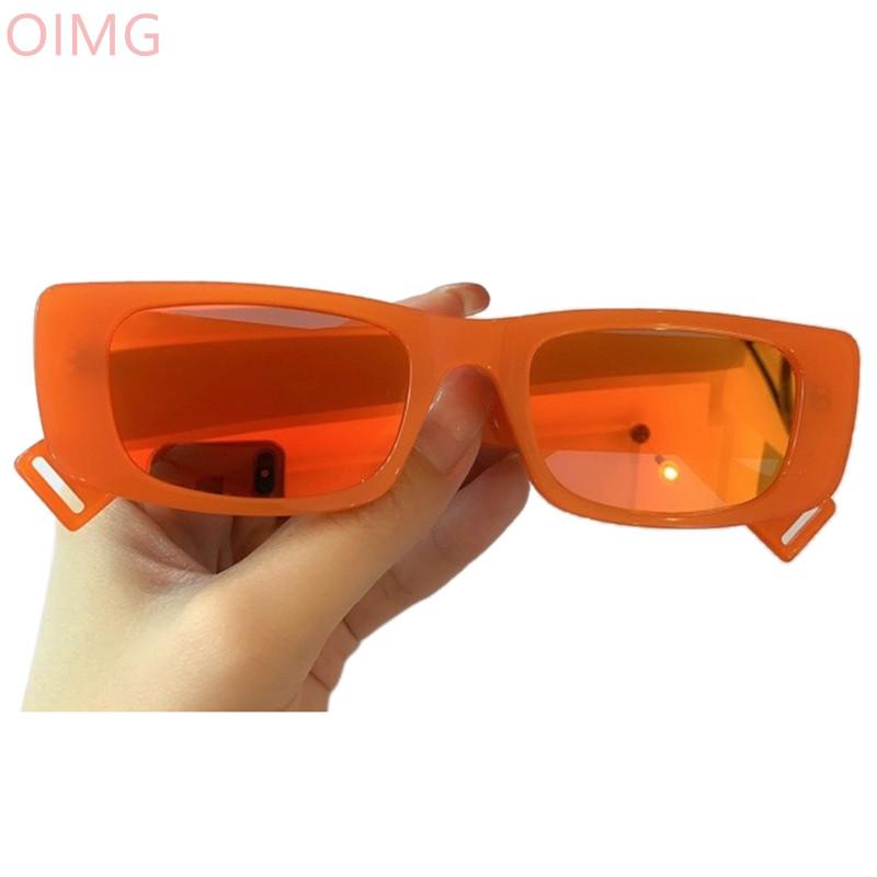 

Brand Classic Mirror Sun Glasses For Female UV400 Rectangle Sunglasses Women Luxury, White;black