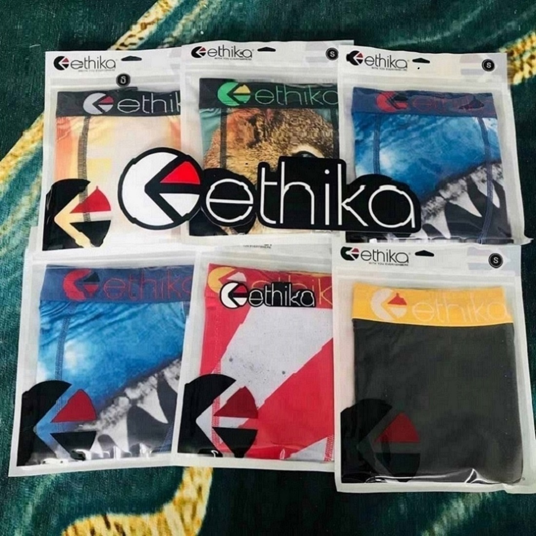 

Ethika Breathable Mens Underpants 8+ colors 4 sizes 100% Cotton Soft Mans Boxers Brief Letter Underwears For Men Sexy Male Shorts Boxer beach pants Quick Dry S-XL, Opp bag(not for sale)