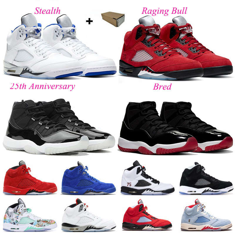 

men basketball shoes jumpman 5s 11 Raging Bull Stealth 25th Anniversary oregon ducks Space Jam mens women trainers sports sneakers
