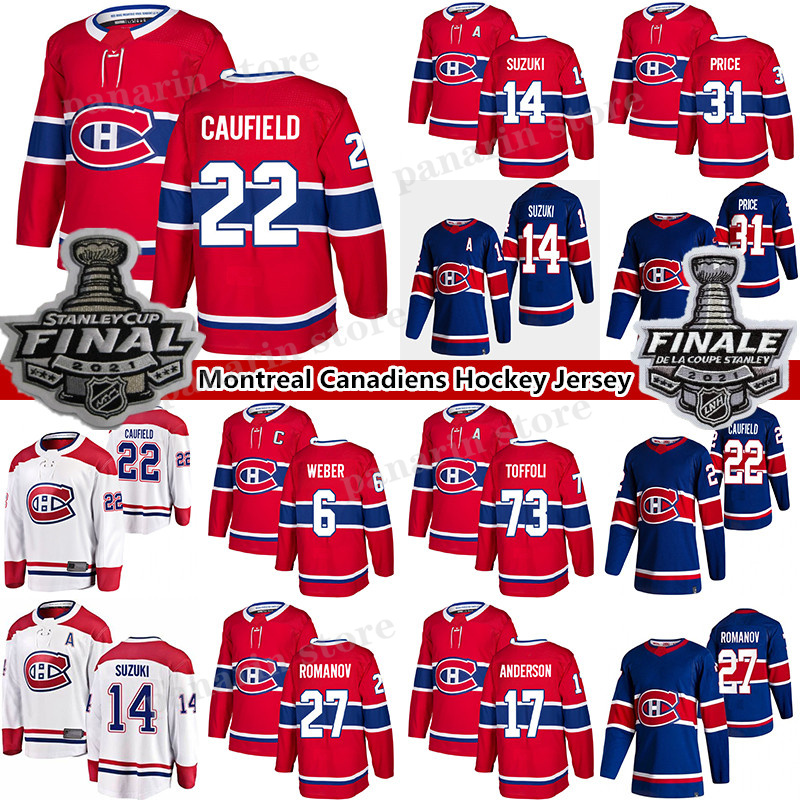 

Montreal Canadiens Jersey 22 Cole Caufield 14 Nick Suzuki 31 Carey Price 73 Tyler Toffoli 11 Brendan Gallagher 17 Josh Anderson hockey jerseys, Blue