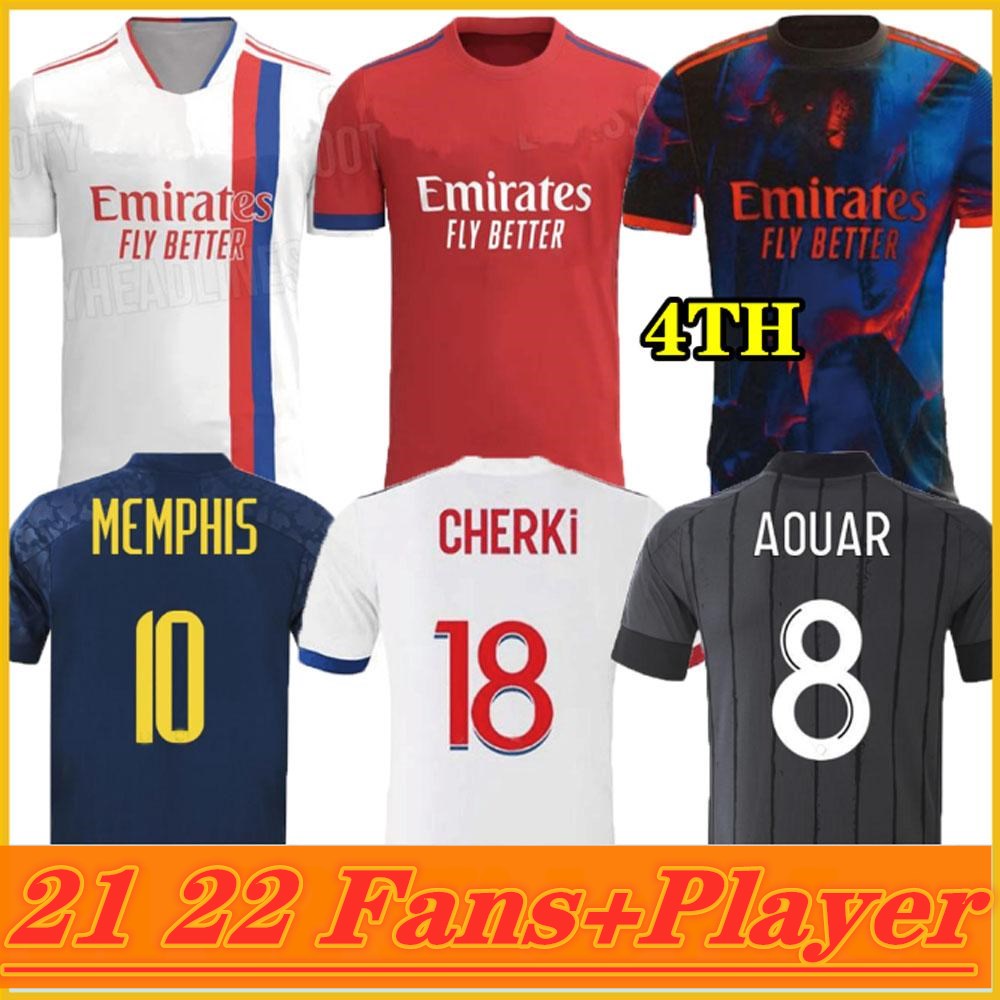 

21 22 Maillot de foot Olympique Lyonnais lyon soccer jerseys 2022 2021 football shirt TRAORE MEMPHIS men, Yellow