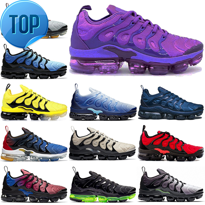 

2021 tn plus running shoes for men women Triple Black White Cherry Fresh Atlanta Hyper Blue 019 Bred Dark Stucco mens trainers sport