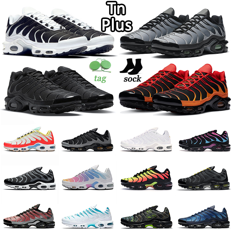 

2022 Plus TN Running Shoes TNS Men Triple White Black Batman Miami Vice Spider Web Throwback Future Blue Frequency Pack Mens Women Trainers Sports Sneakers, 40-46 blue laser orange