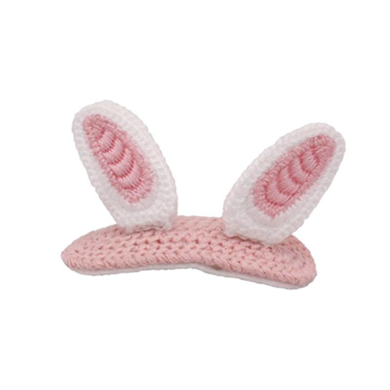 

Hair Accessories Cute Girl Heart Stereo Ear Hairpin BB Clip Cartoon Knitted Top, 2c