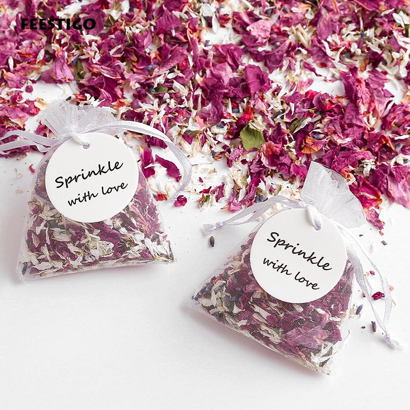 

Party Decoration Natural Wedding Confetti With Organza Bag Dried Flower Petals And Biodegradable Rose Petal
