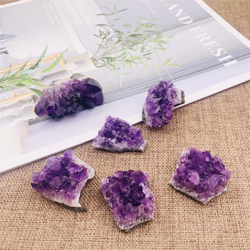 

Decorative Objects & Figurines Rare Beautiful Natural Quartz Amethyst Cluster Rough Mineral Specimen Gem Healing Aura Decoration Ornament Gi