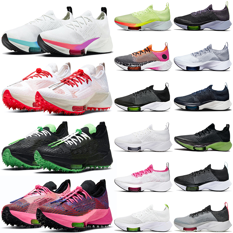 

Tempo NEXT% Fly Knit Running Shoes Men Women Sports Sneakers Black White Pink Volt Dark Blue Mens Trainers Platform Outdoor Jogging Walking, A#4 white hyper violet 40-45