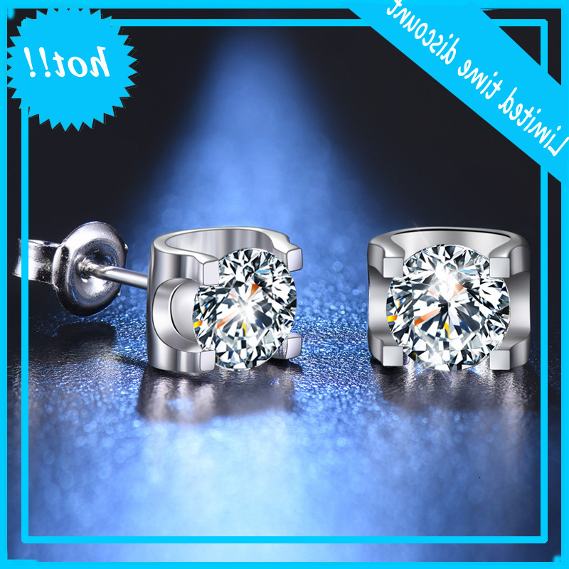 

Boeycjr 925 Silver 0.5/1/2ct D Color Moissanite Vvs Fine Jewelry Diamond Stud Earring with National Certificate for Women Poison, Golden;silver