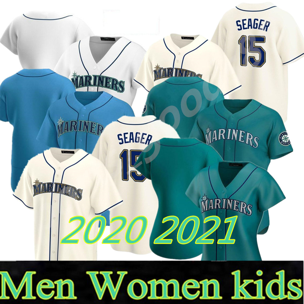 

24 Ken Griffey Jr. Mariners baseball Jerseys Suzuki Ichiro Felix Hernandez Seattle Edgar Martinez Mitch Haniger Kyle Seager Marco Gonzales Custom Men jersey, 20 21 6