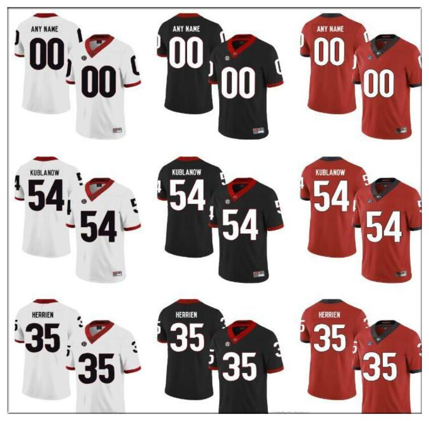 

Custom Mens Youth Georgia Bulldogs NCAA College Football Jerseys Green 8 Murray 11 Kublanow 54 Herrien Ramsey Conley Moore Swan 5 hot, Black;red