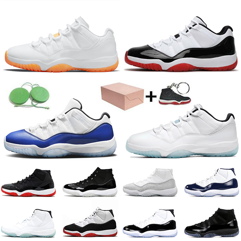 

AirÂ Jorden With Box 11s Basketball Shoes Jordon Retro Men Womens Jumpman 11 Low Legend Blue Citrus Sneakers High White Bred Jodan Trainers