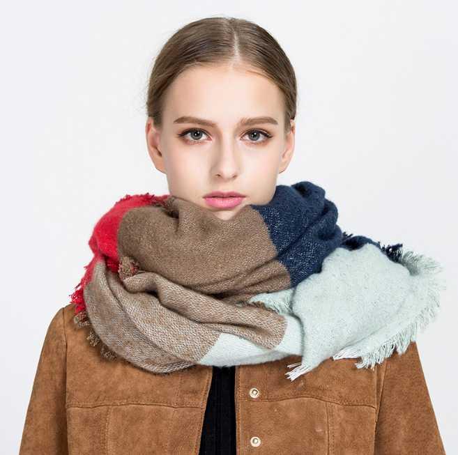 

Scarves 180*65cm Cashmere Imitation Shawl Scarf Autumn Winter Men Foulard Square Hijab Ladies Wrap Muffler Pareo Female