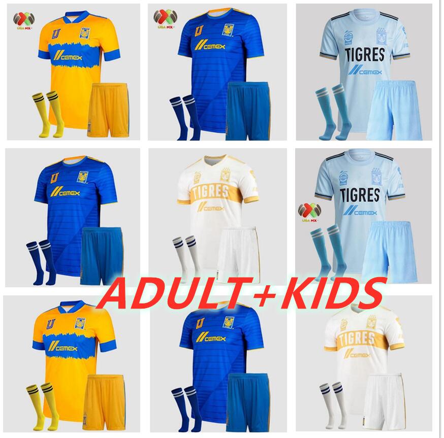 

21 22 Tigres Mens Soccer Jerseys 2021 2022 GIGNAC E. VARGAS QUINONES Home Away Football Shirts Camisetas de futebol Short Sleeve Adult kids kit Uniforms