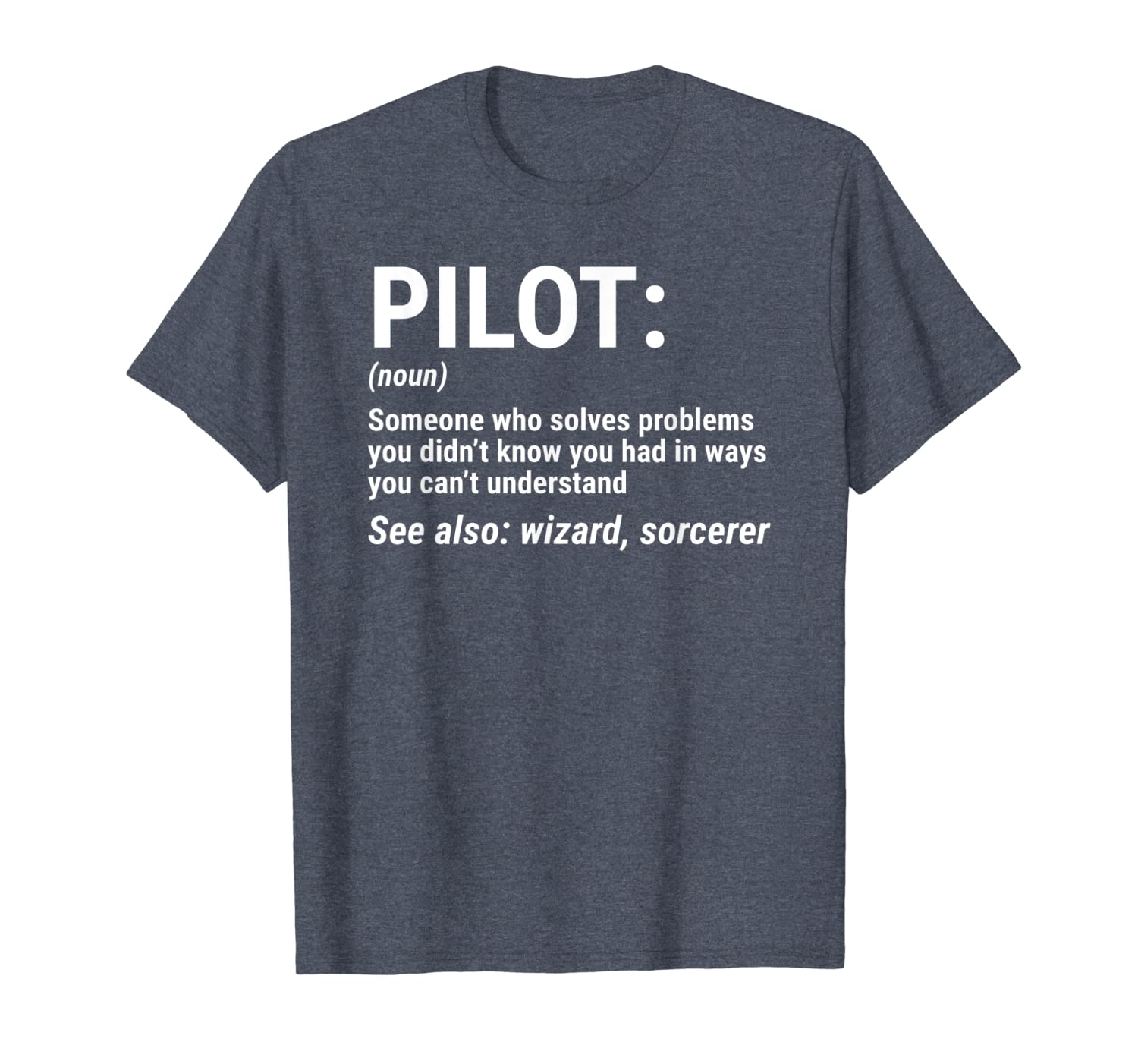 

funny pilot definition t-shirt someone who solves problems, White;black