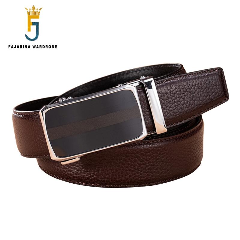 

Formal Casual Style Automatic Quality Cow Genuine 3.5cm Width Men's Pure Solid Cowhide Leather Belts For Men N17FJ977, Black;brown