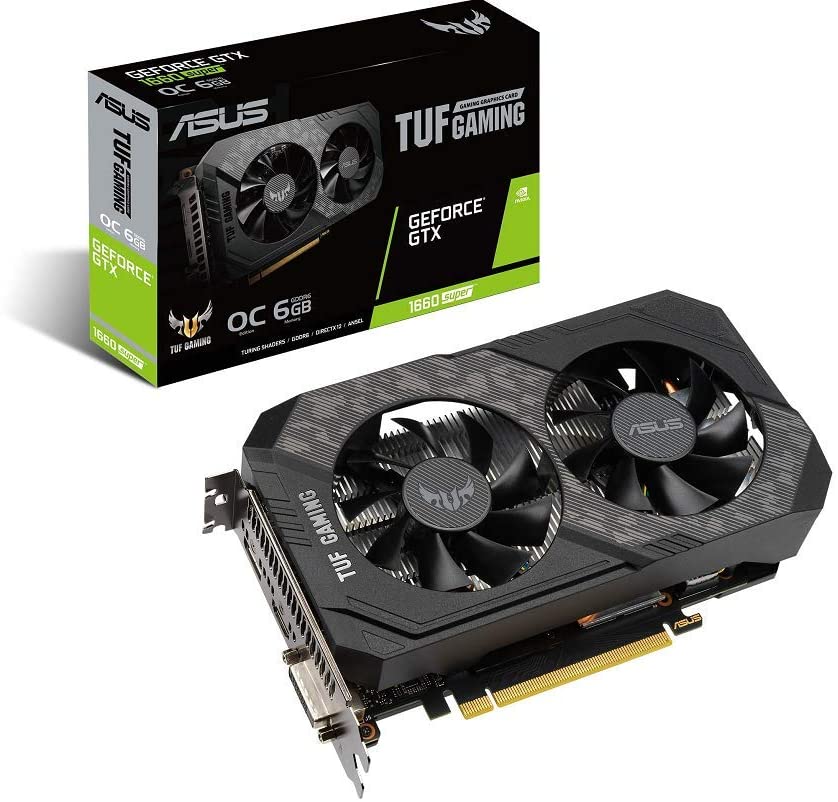 

ASUS TUF Gaming GeForce GTX 1660 Super Overclocked 6GB Edition HDMI DP DVI Gaming Graphics Card (TUF-GTX1660S-O6G-GAMING)