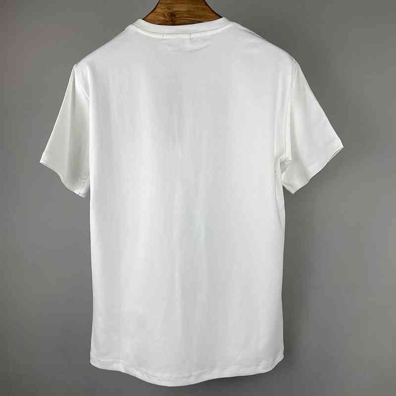 

Men's T-Shirts crew Summer cotton neck Leisure outdoor polo shirt Embroidered letter badge lovers short sleeve X33O, White-xz004