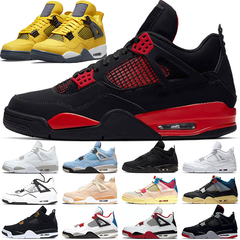 

Basketball Shoes 4s 4 Retro Men Women Red Thunder Lightning White Oreo University Blue Black Cat Pure Money Bred Mens Trainers Sports Sneake