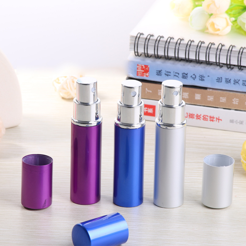 

10ML Perfume sprayer Bright color Anodized perfume bottle divided in bulk metal perfume tube rechargeable perfumes