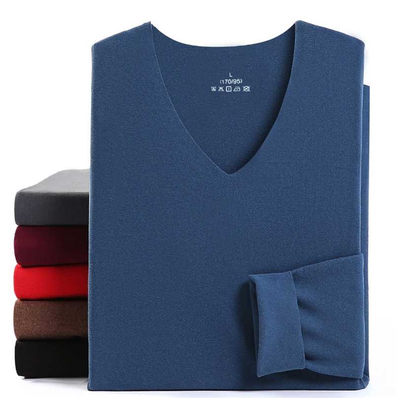 

2pcs Thermal Underwear Sets Men Winter Thermo Underwear Long Johns Clothes Male Thick Thermal Solid Drop 211110