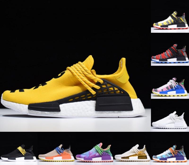 

2021 Pharrell Williams Human Race Shoe Mens Shoes 2021 Green Yellow Equality Nerd Black Pale nude Women Trainers Sneakers 36-46, 38