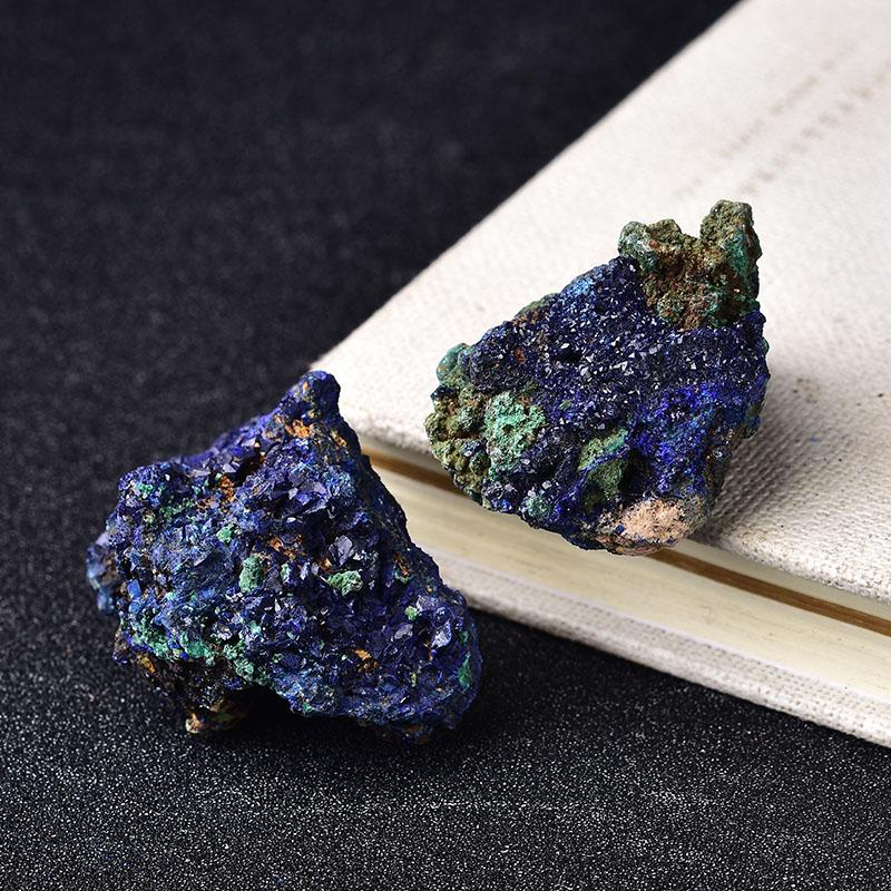 

Decorative Objects & Figurines 1PC Natural Blue Chalcopyrite Stone Quartz Crystal Healing Mineral Rough Ore Rock Reiki Collectible Specimen