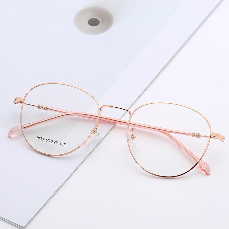 

Fashion Sunglasses Frames Casual Style Women Men Round Metal Clear Lens Vintage Glasses Frame Trendy Nerd Anti-radiation Spectacles Eyeglass