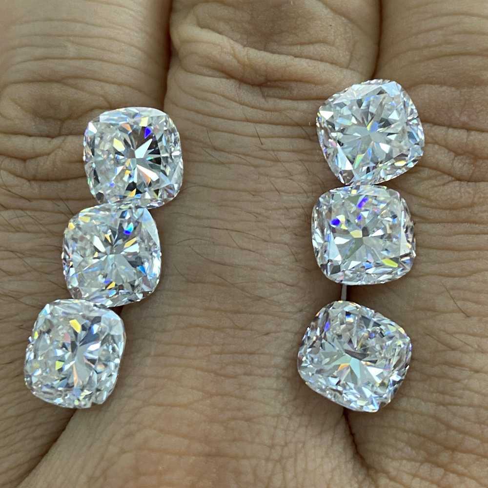 Meisidian Gemstone Lab Grown Moissanite 6*6MM 1 Carat VVS D Colorless Cushion Cut Loose Stones H1015