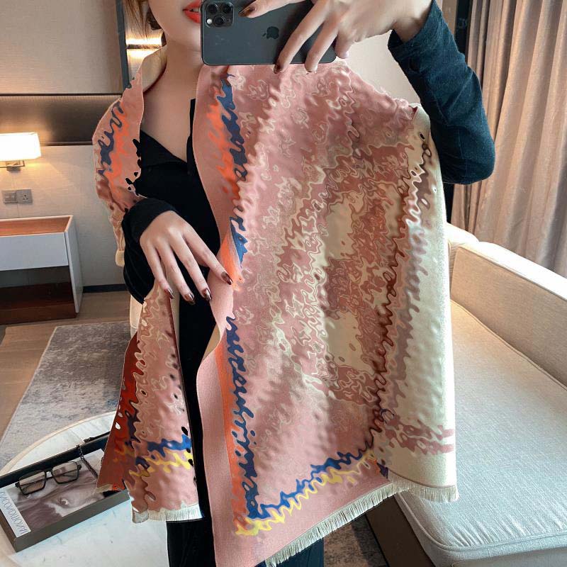 

Fashion designer Scarf Women Design Print Pashmina Shawls and Wraps Thick Warm Female Bufanda Stoles Hijab Blanket Scarves