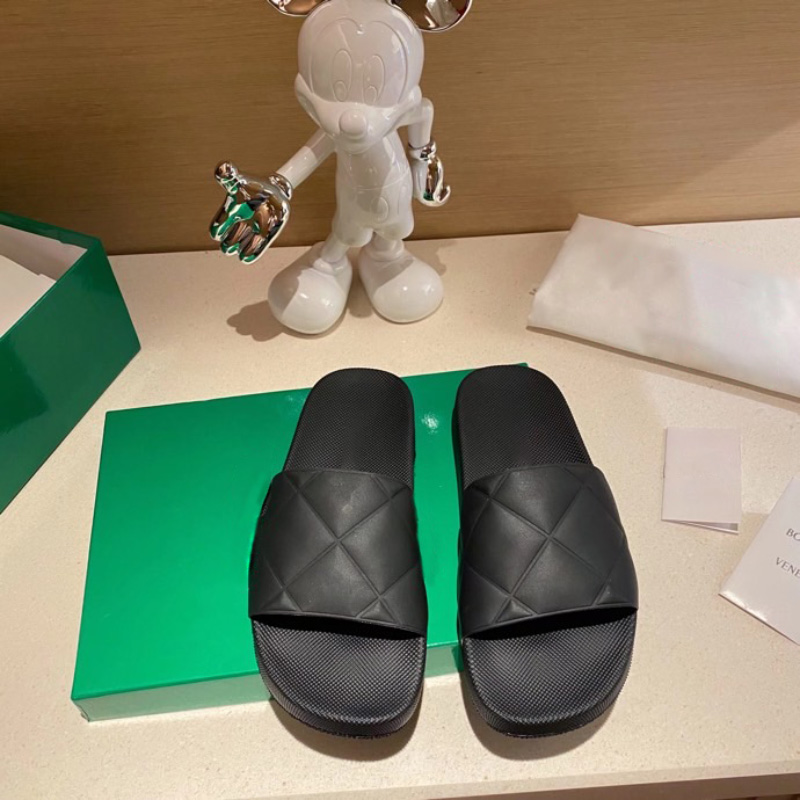 

Top quality women's slippers slider sandals black Rubber slides Multicolor jelly shoes flats sliders beach Embossed LOGO sandal for wom