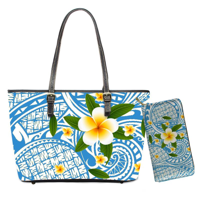 

Bohemia Pattern Handbags Luxury Ladies PU Purse Strips Shoulder Bag 2set Fashion Large Capacity Women Totes 2021 Free Dropship Bags