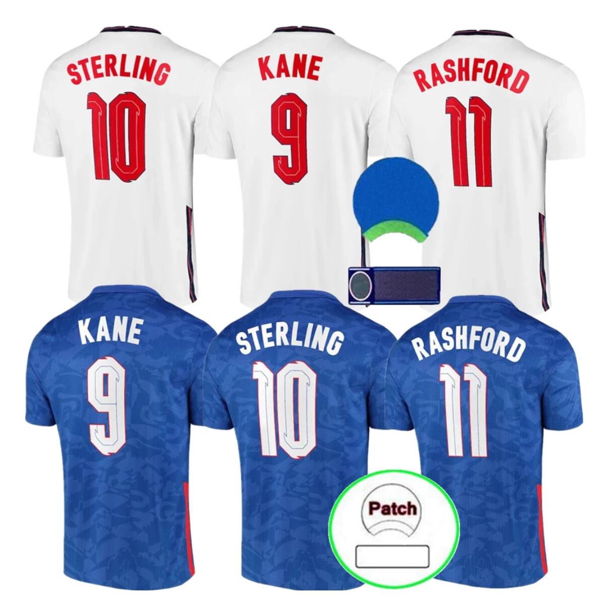 

ENGLAND soccer jersey 2021 2022 KANE STERLING RASHFORD SANCHO GREALISH MOUNT FODEN HENDERSON MAGUIRE 20 22 national football shirt men + kid, Black