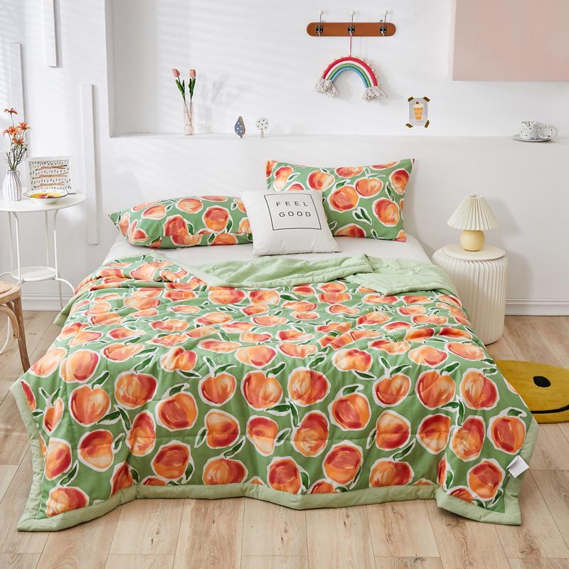 

Washed Cotton Summer Quilts Printed Patchwork Duvet Pastoral Style Soft Cool Comforter Flower BedSpread Fresh Postoral Comforters & Sets
