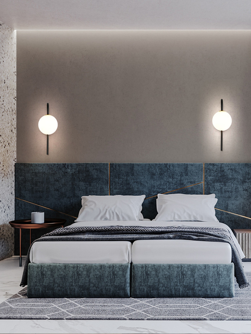 Italy Bedroom Bedside Wall Lamps Living Room Bathroom Aisle Stairwell Background Lighting-image-702600278