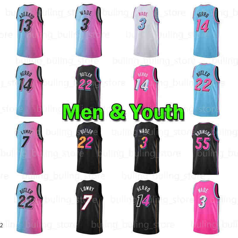 

Jimmy 22 Butler Basketball Jersey Dwayne 3 Wade Kyle 7 Lowry 75th Anniversary Tyler 14 Herro Heats Dwyane Bam 13 Adebayo Duncan 55 Robinson Miamis Kendrick 25 Nunn Kid, Men jersey(r h)
