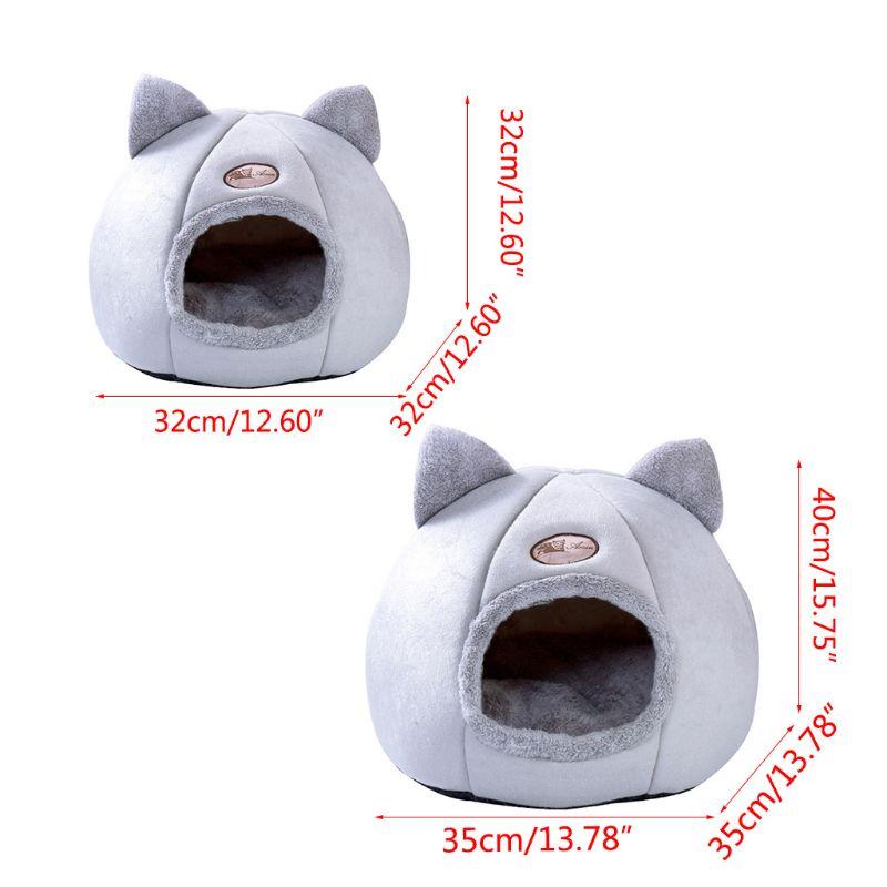 

Cute Foldable Bed Nest Indoor Dog House Removable Semi-closed Mattress Cage Drop Cat Beds & Furniture