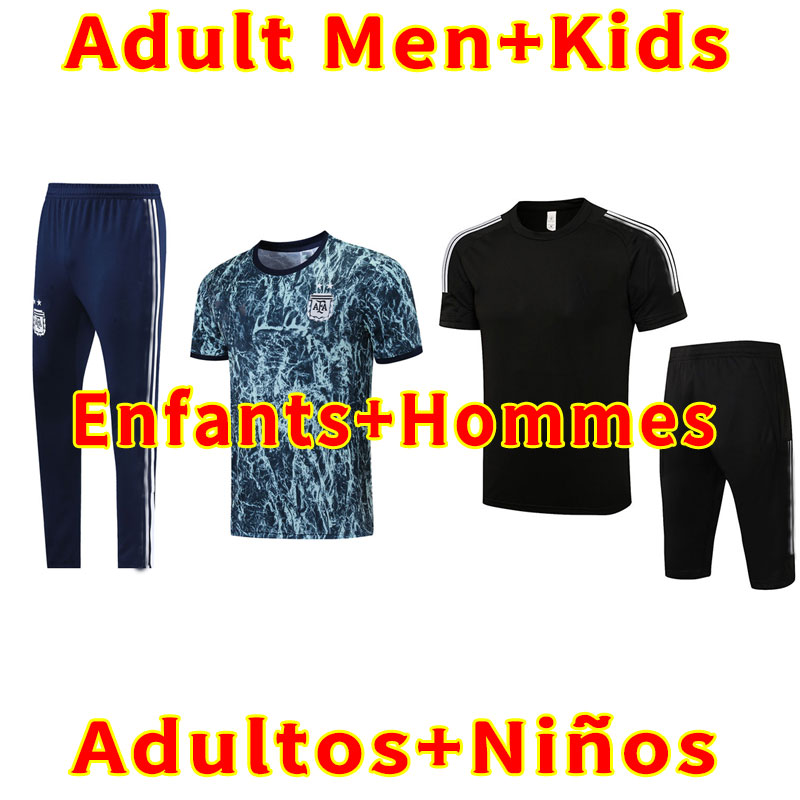 

21 Argentina Soccer Jerseys MEN kids kits 200th MESSI DYBALA Football Shirt AGUERO Maradona camiseta de futbol long sleeve tracksuit training set