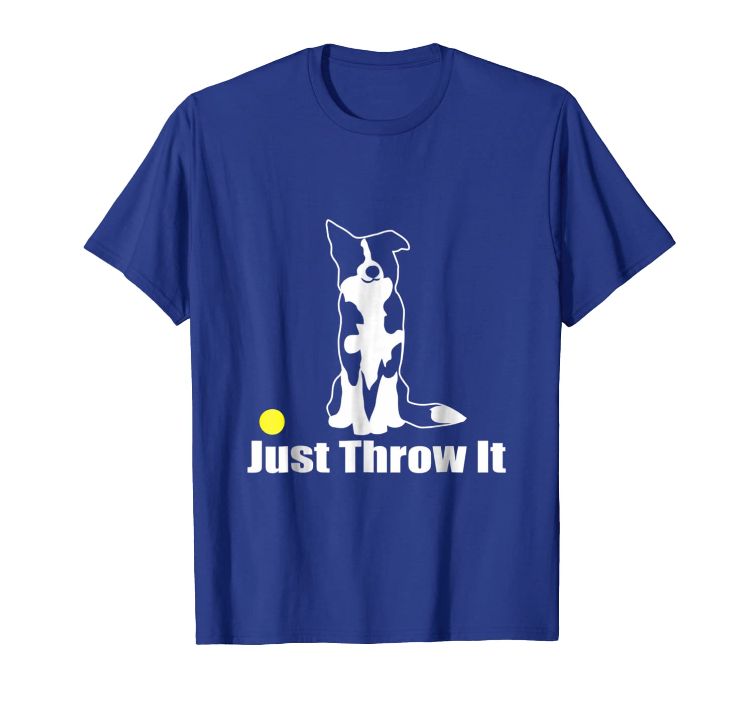 

JUST THROW IT | NickerStickers Border Collie T-Shirt, White;black