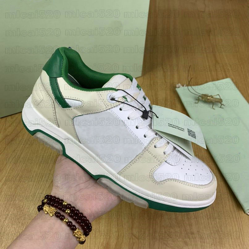 

OOO Low White Green Out Of Office Arrow motifs Sneakers Virgil c/o Low-top Leather Trainers Shoes Designer Womens Mens Platform Tennis Shoe Flat Chaussures, Others