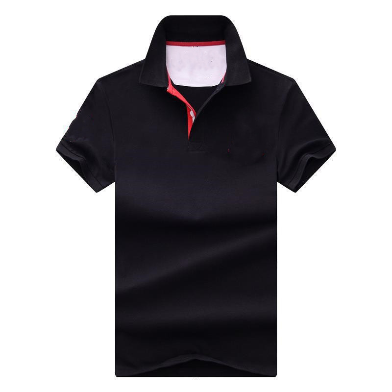 

Men's T-shirt Summer polo Shirt Casual Fashion Lapel Short Sleeve, White;black